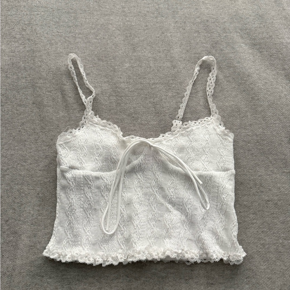 Edikted White Lace Strappy Top